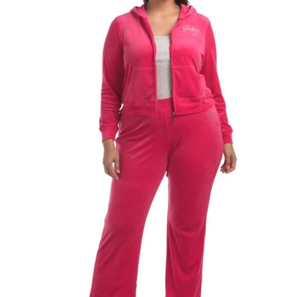 JUICY COUTURE Plus 2 Piece Classic Velour Tracksuit - Picture 1 of 1